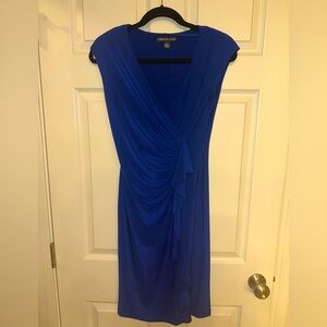 American Living Royal Blue Ruffled Midi Dress